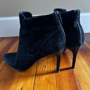 Cole Haan black suede heel boots